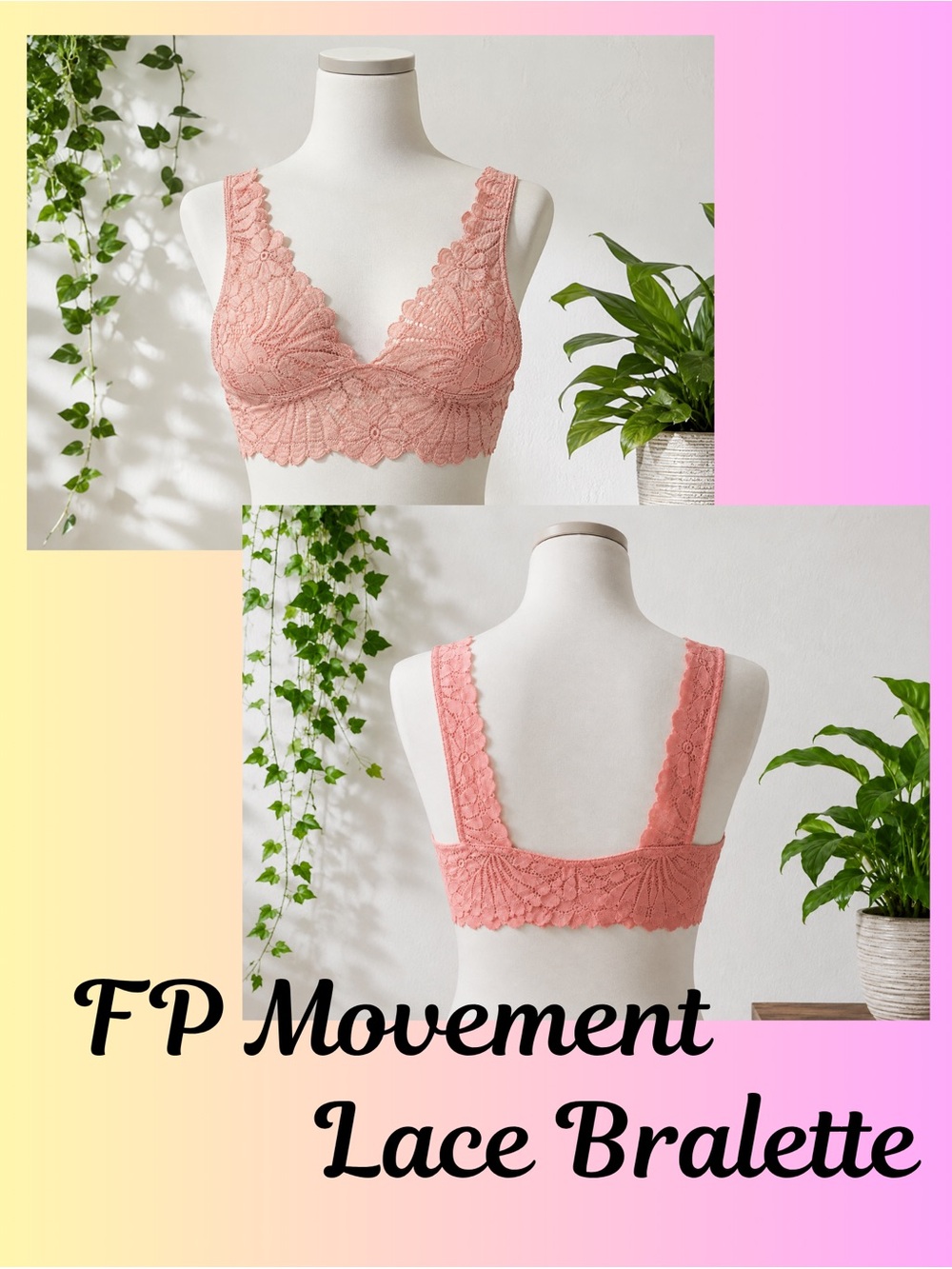 FP Movement by Free People Coral Lace Bralette